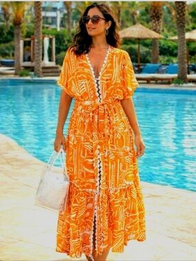 Blue island Beach Cover-up Maxi Dress ❤️